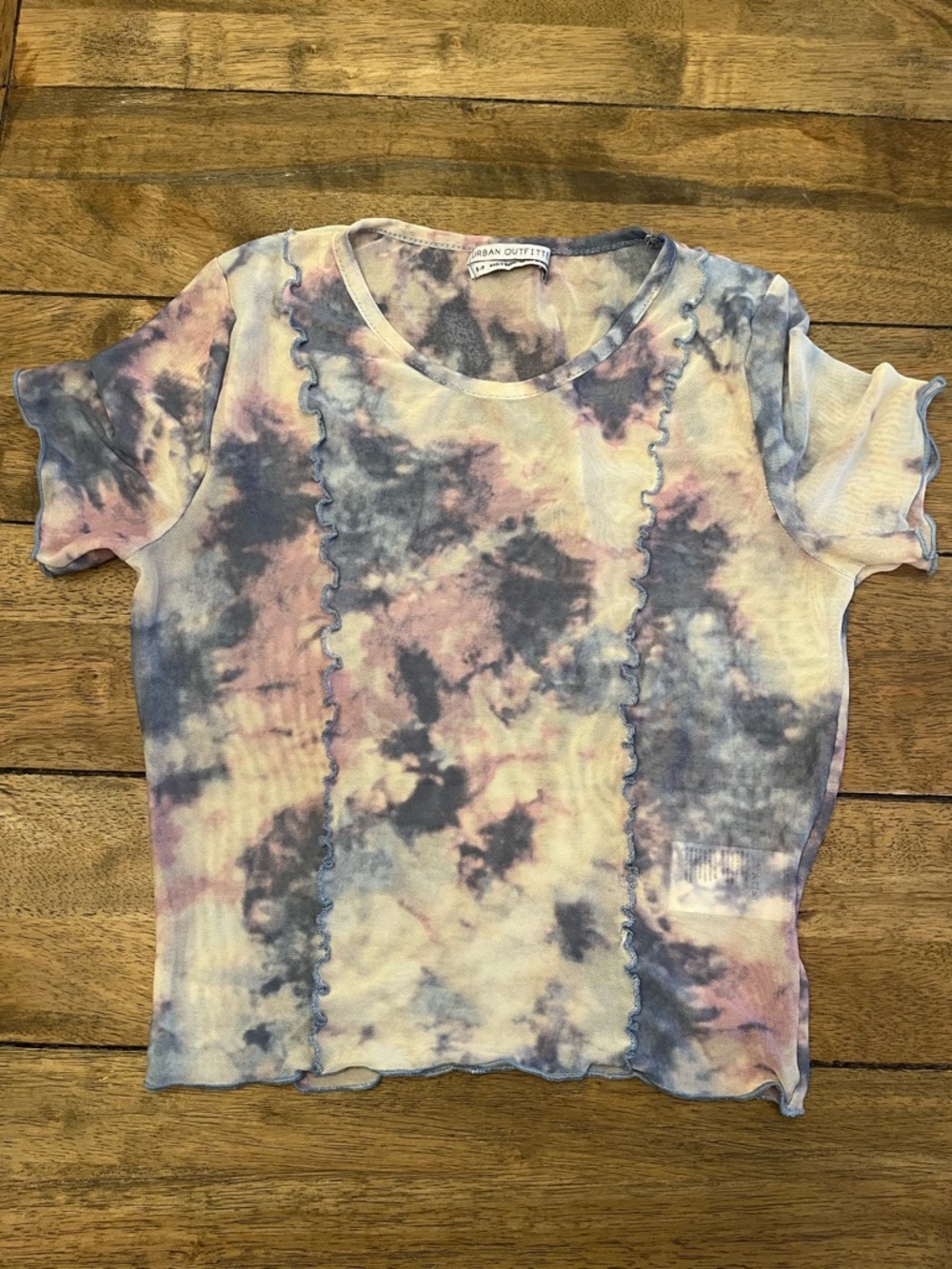 UO Sheer Purple and Pink Baby Tee size Small